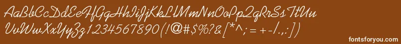 フォントVerbenac – 茶色の背景に白い文字