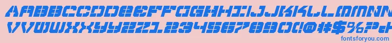 Vyperbi Font – Blue Fonts on Pink Background
