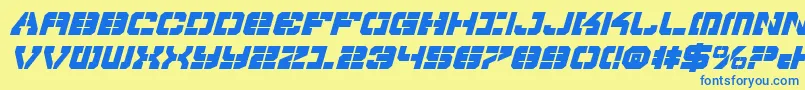 Vyperbi Font – Blue Fonts on Yellow Background