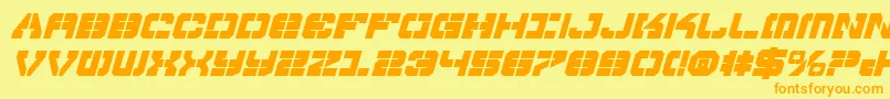Vyperbi Font – Orange Fonts on Yellow Background