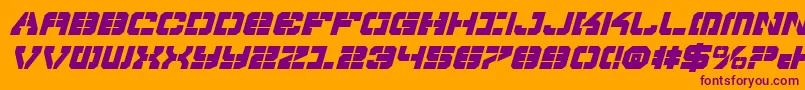 Vyperbi Font – Purple Fonts on Orange Background
