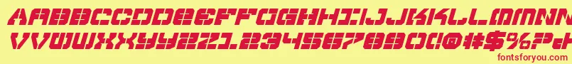 Vyperbi Font – Red Fonts on Yellow Background