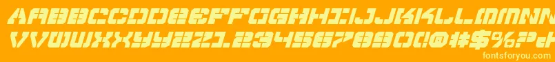 Vyperbi Font – Yellow Fonts on Orange Background