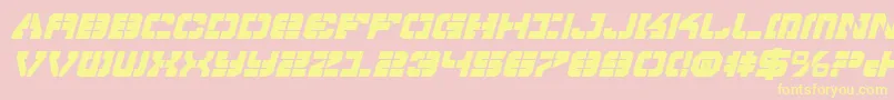 Vyperbi Font – Yellow Fonts on Pink Background