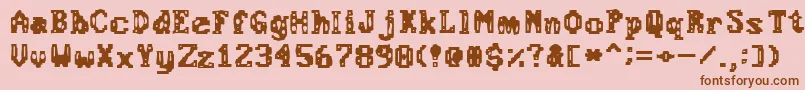 ChemicalGus Font – Brown Fonts on Pink Background