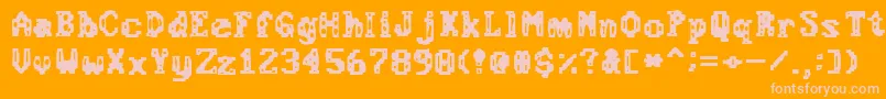 ChemicalGus Font – Pink Fonts on Orange Background