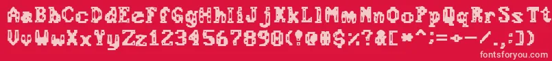 ChemicalGus Font – Pink Fonts on Red Background