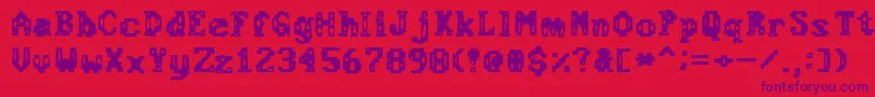 ChemicalGus Font – Purple Fonts on Red Background