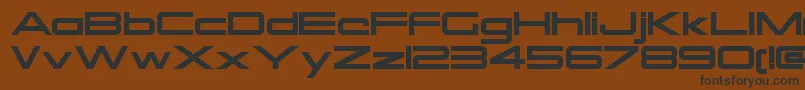 Weitere Informationen zur OtomoRegular-Schriftart OtomoRegular-Schriftart – Schwarze Schriften auf braunem Hintergrund