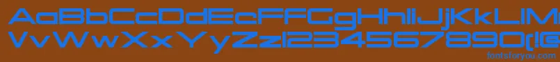 Weitere Informationen zur OtomoRegular-Schriftart OtomoRegular-Schriftart – Blaue Schriften auf braunem Hintergrund