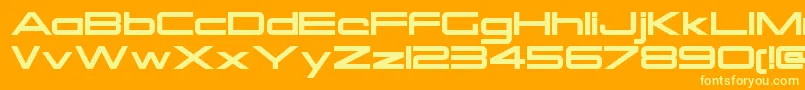 Czcionka OtomoRegular – żółte czcionki na pomarańczowym tle