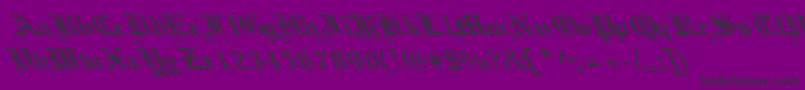 OldEnglishLefty Font – Black Fonts on Purple Background