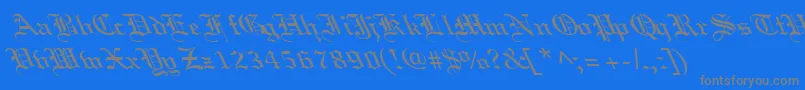fuente OldEnglishLefty – Fuentes Grises Sobre Fondo Azul
