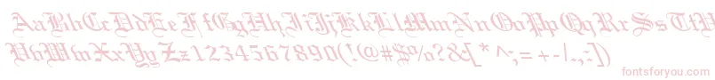 Fonte OldEnglishLefty – fontes cor-de-rosa