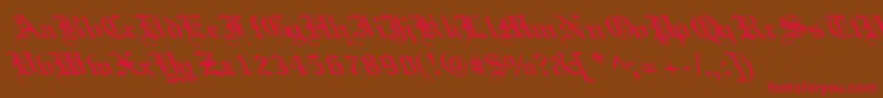 OldEnglishLefty Font – Red Fonts on Brown Background