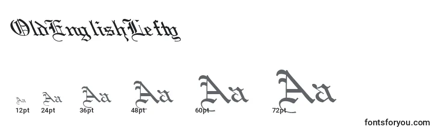 Размеры шрифта OldEnglishLefty