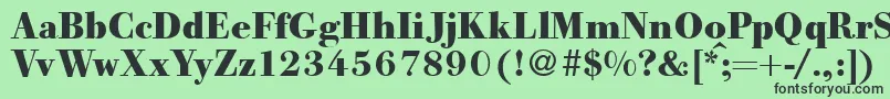 GiambattistaheavyRegularDb Font – Black Fonts on Green Background