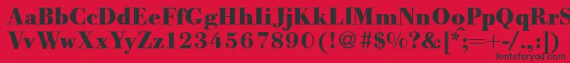 GiambattistaheavyRegularDb Font – Black Fonts on Red Background