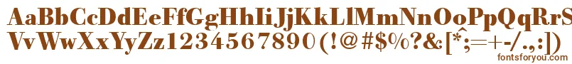 Шрифт GiambattistaheavyRegularDb – коричневые шрифты на белом фоне
