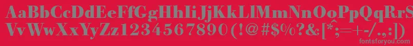 Шрифт GiambattistaheavyRegularDb – серые шрифты на красном фоне