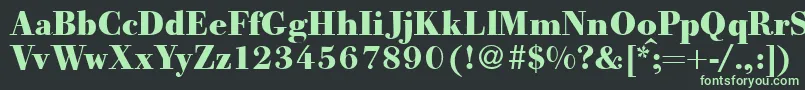 GiambattistaheavyRegularDb Font – Green Fonts on Black Background