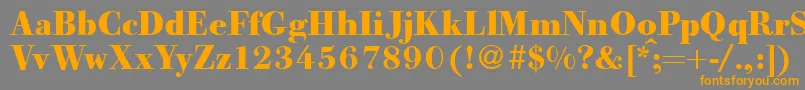 GiambattistaheavyRegularDb Font – Orange Fonts on Gray Background