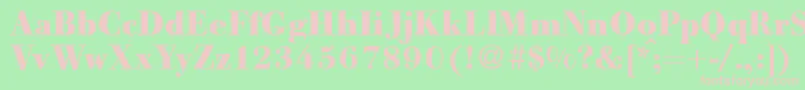 GiambattistaheavyRegularDb Font – Pink Fonts on Green Background