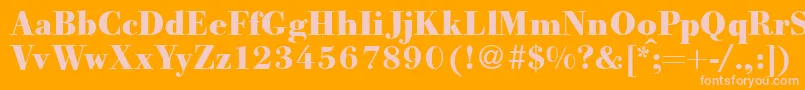 GiambattistaheavyRegularDb Font – Pink Fonts on Orange Background