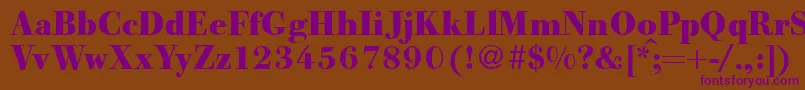 GiambattistaheavyRegularDb Font – Purple Fonts on Brown Background