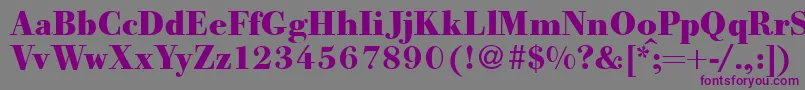 フォントGiambattistaheavyRegularDb – 紫色のフォント、灰色の背景