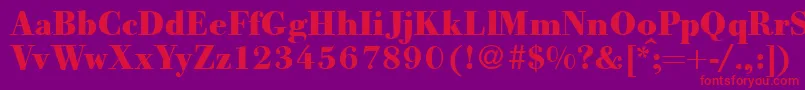 GiambattistaheavyRegularDb Font – Red Fonts on Purple Background