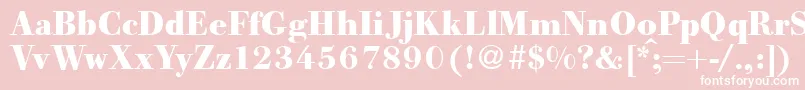 GiambattistaheavyRegularDb-Schriftart – Weiße Schriften auf rosa Hintergrund