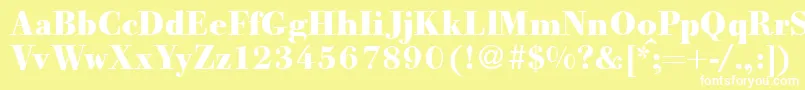 GiambattistaheavyRegularDb Font – White Fonts on Yellow Background