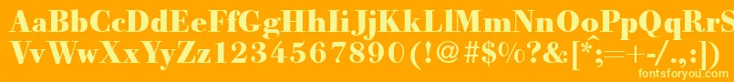 GiambattistaheavyRegularDb Font – Yellow Fonts on Orange Background