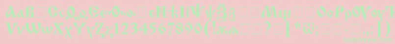 Izhit8 Font – Green Fonts on Pink Background