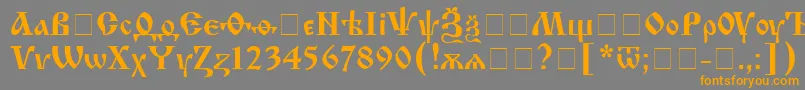 Шрифт Izhit8 – оранжевые шрифты на сером фоне