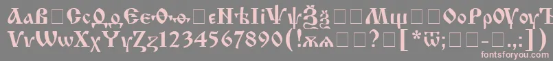 Шрифт Izhit8 – розовые шрифты на сером фоне