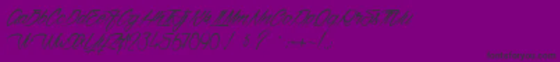 VentillaStone-Schriftart – Schwarze Schriften auf violettem Hintergrund