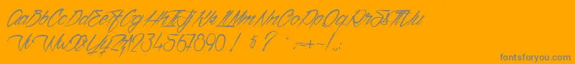VentillaStone Font – Gray Fonts on Orange Background