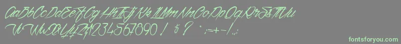 VentillaStone Font – Green Fonts on Gray Background