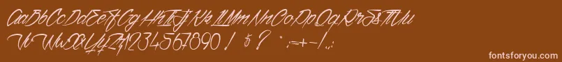 VentillaStone Font – Pink Fonts on Brown Background