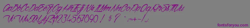 VentillaStone-fontti – violetit fontit harmaalla taustalla