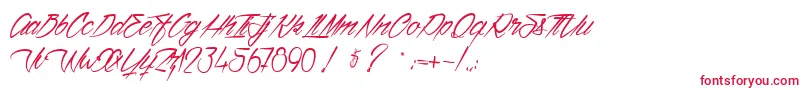 VentillaStone Font – Red Fonts on White Background