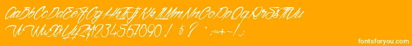 VentillaStone Font – White Fonts on Orange Background