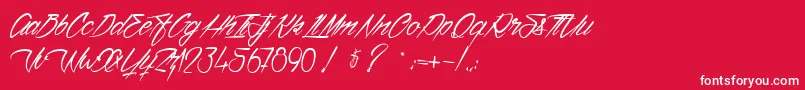 VentillaStone Font – White Fonts on Red Background