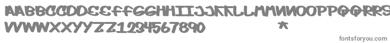 フォントMoptop – 白い背景に灰色の文字