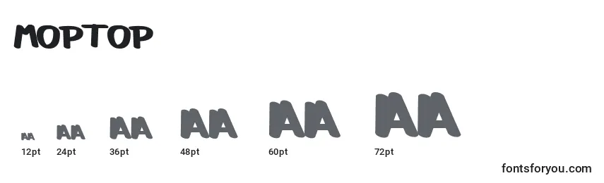 Moptop Font Sizes