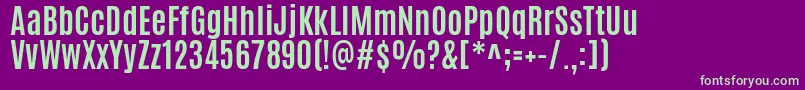 AntonioBold Font – Green Fonts on Purple Background