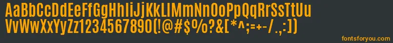 AntonioBold Font – Orange Fonts on Black Background