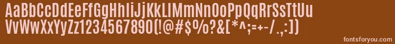 AntonioBold Font – Pink Fonts on Brown Background